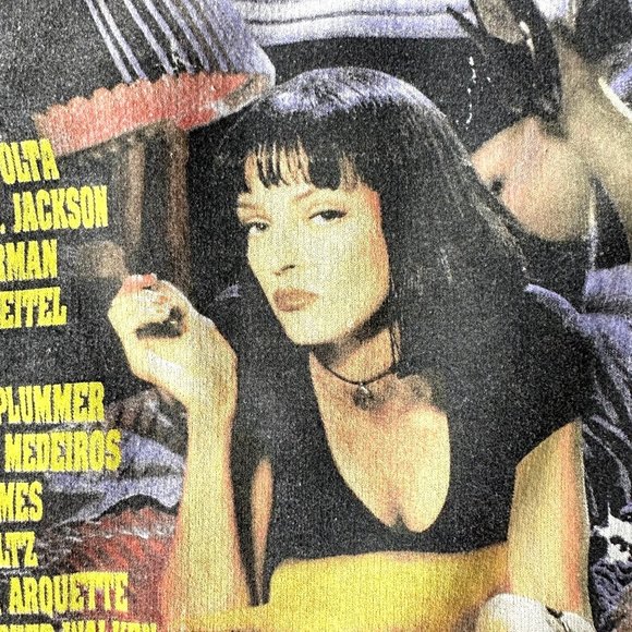 Vtg Pulp Fiction Sweatshirt Sz S Quentin Tarantino Film Movie Y2K Fictio… - Picture 5 of 12